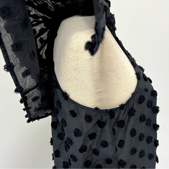 NWOT COREY LYNN CALTER chrisley pom pom top in black Small - Picture 11 of 14